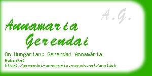 annamaria gerendai business card